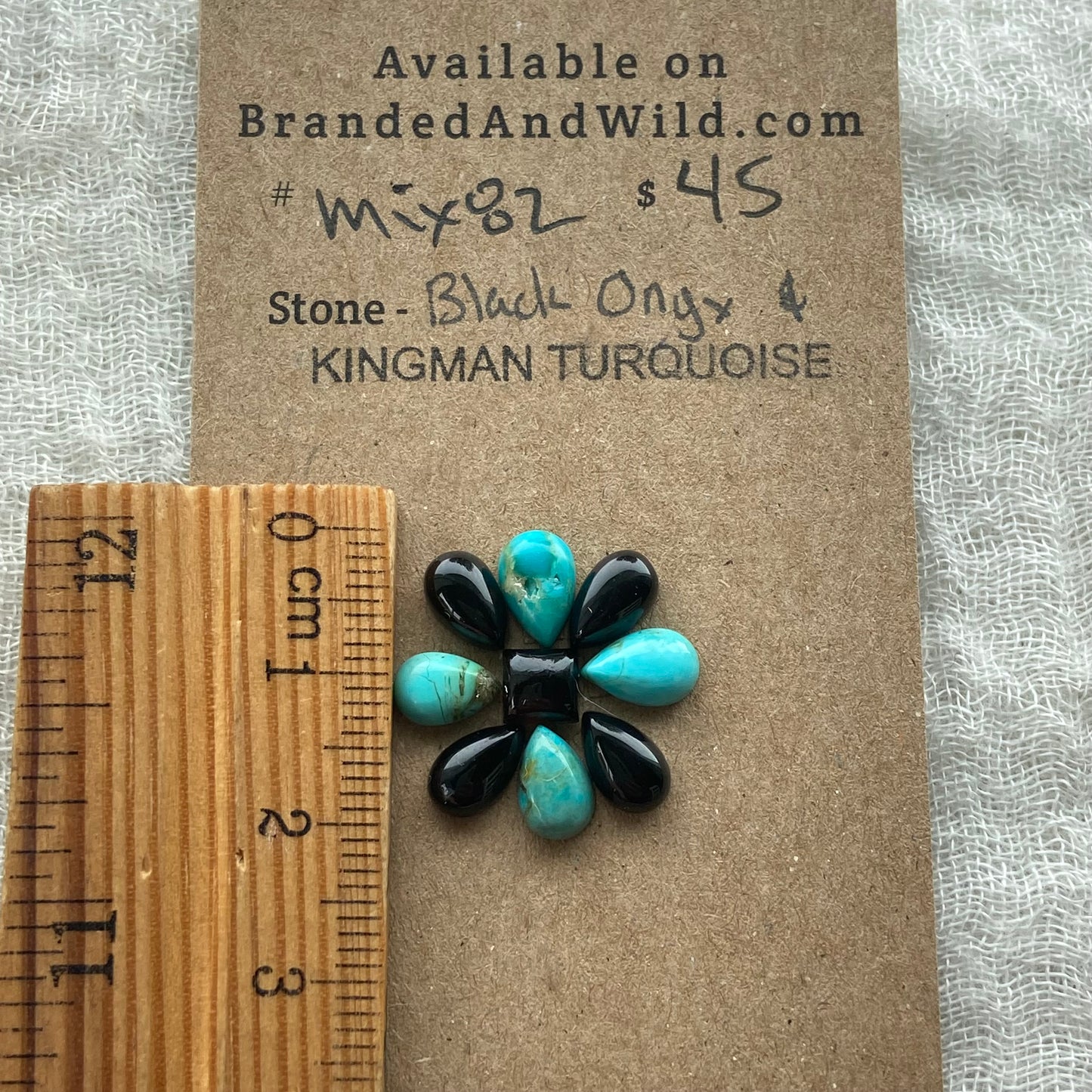 Kingman / Black Onyx Cabochon - Mix82