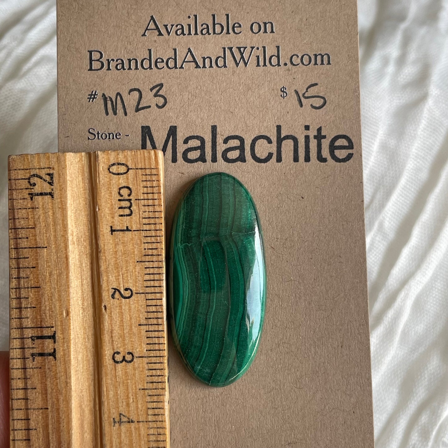 Malachite Cabochon - M23 5FA18FE9-9874-4D23-92DC-F00EEA7743AD Brandedandwild.com