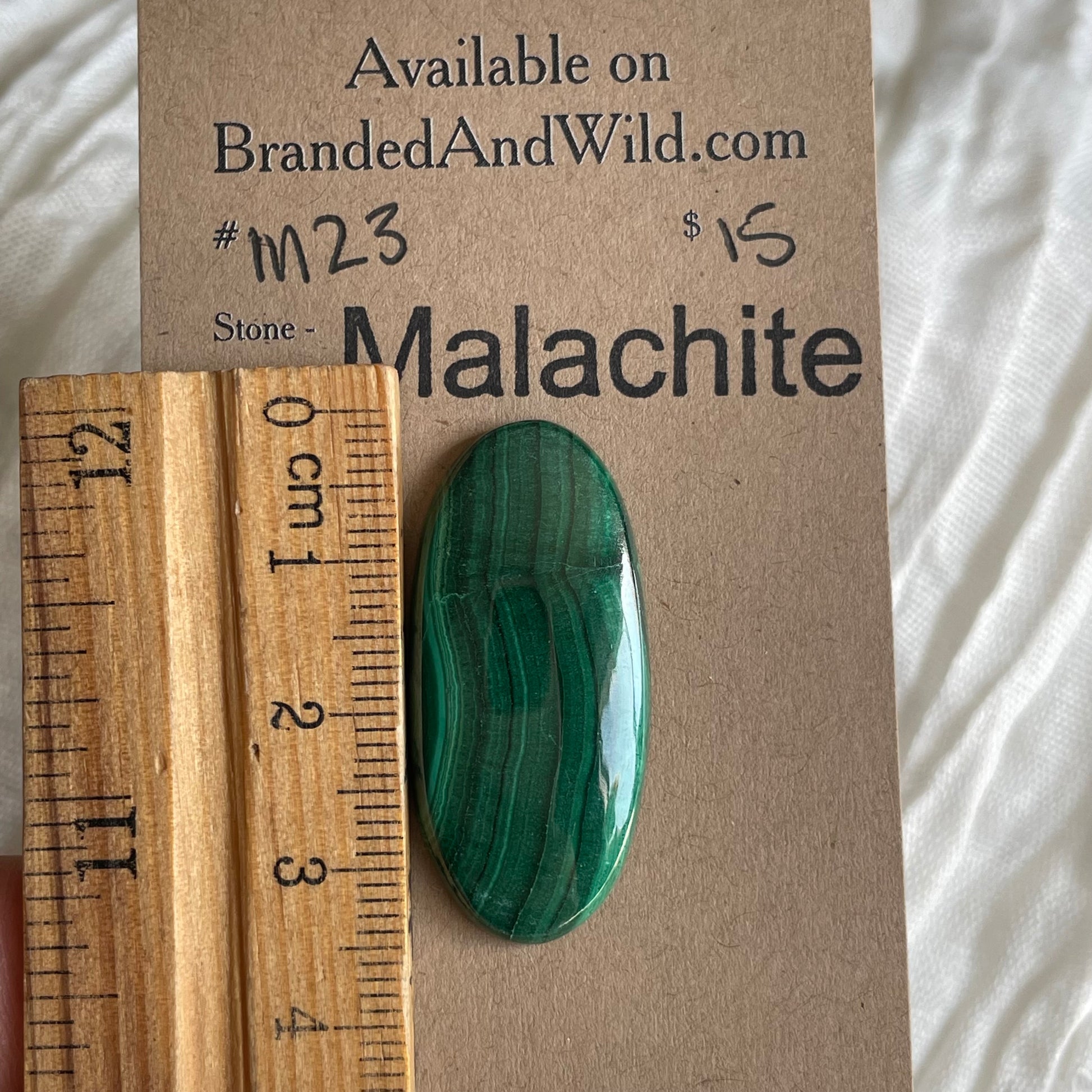 Malachite Cabochon - M23 5FA18FE9-9874-4D23-92DC-F00EEA7743AD Brandedandwild.com