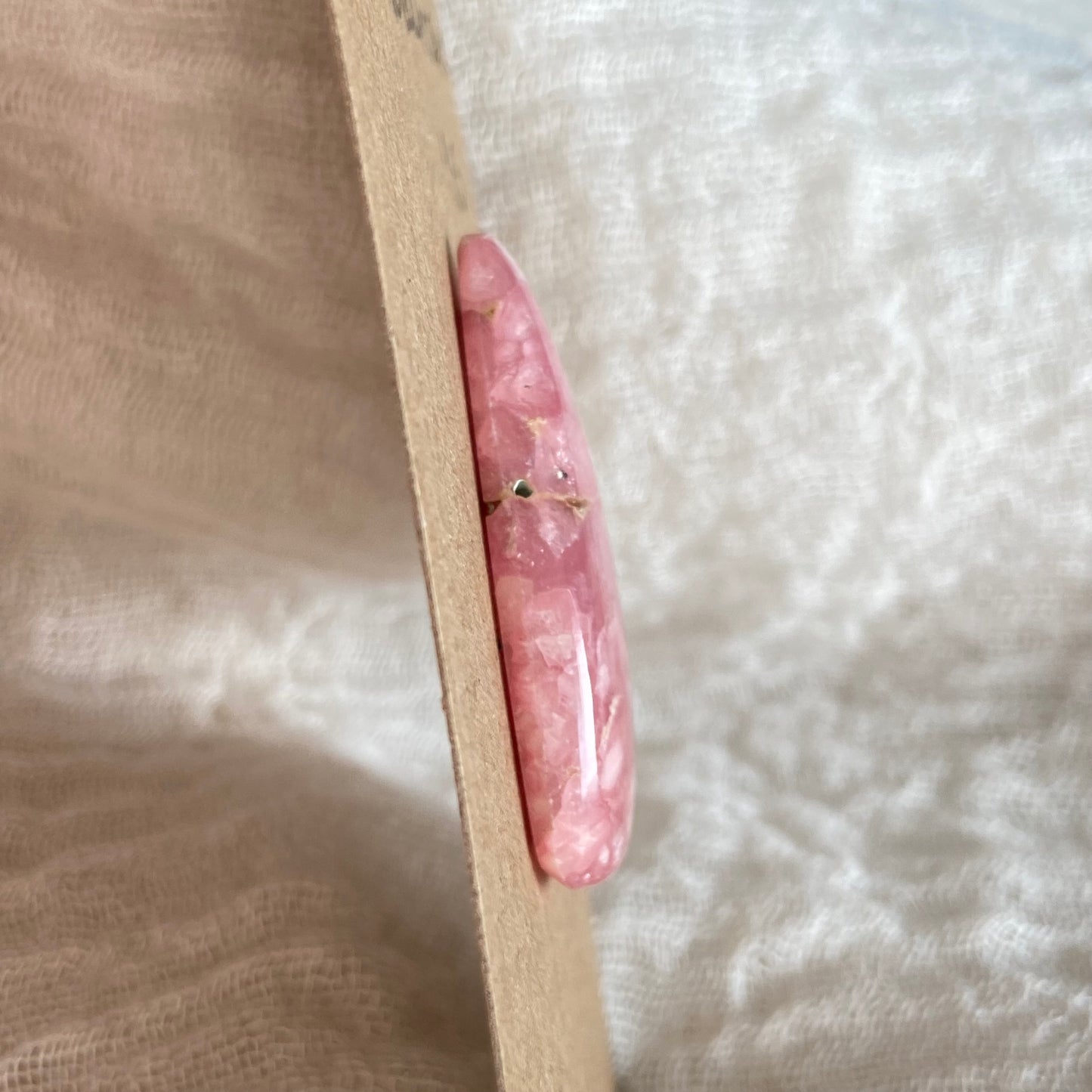 Rhodochrosite Cabochon - R01 5FA48D9C-DDA5-4DB6-8135-1A12A5128EE6 Brandedandwild.com