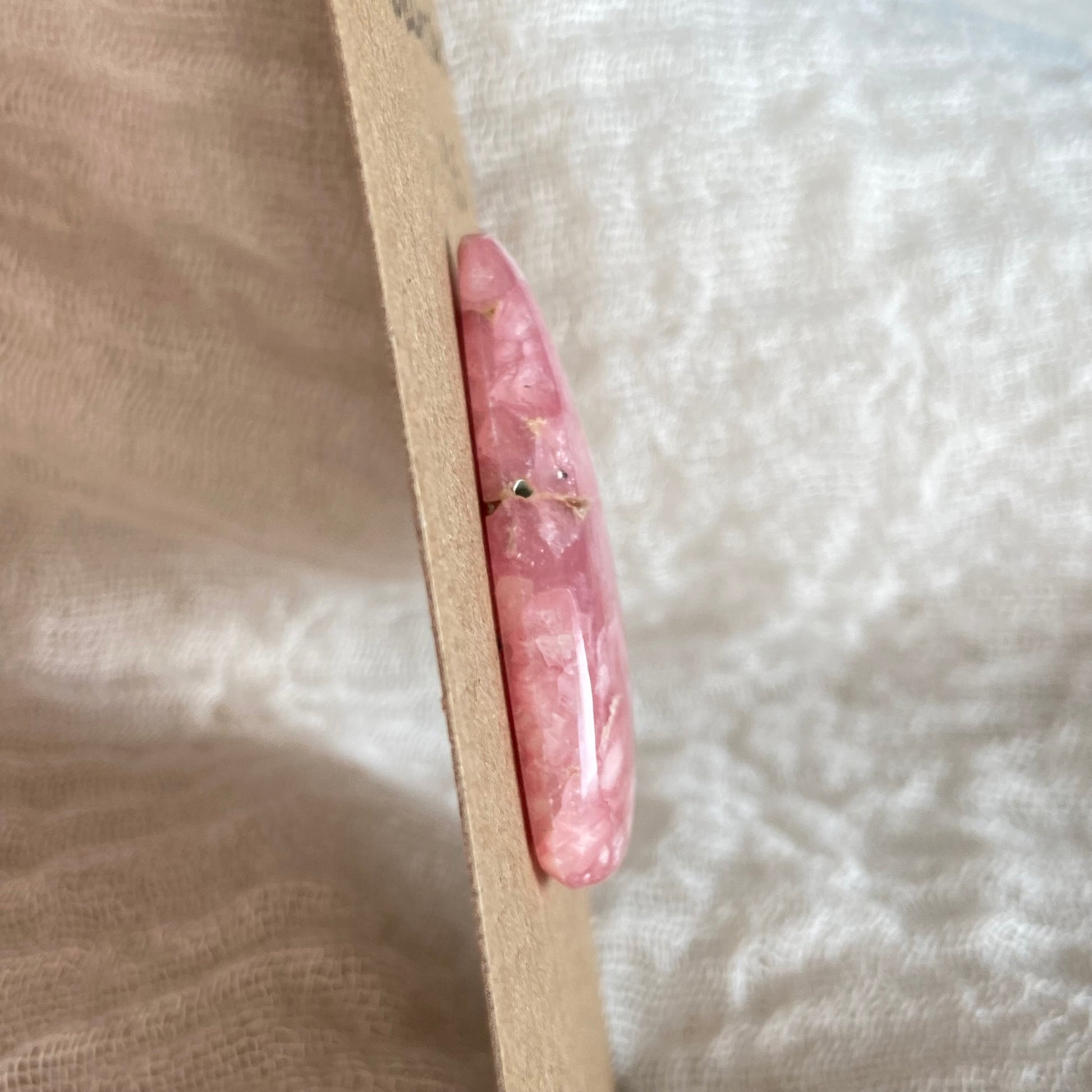 Rhodochrosite Cabochon - R01 5FA48D9C-DDA5-4DB6-8135-1A12A5128EE6 Brandedandwild.com