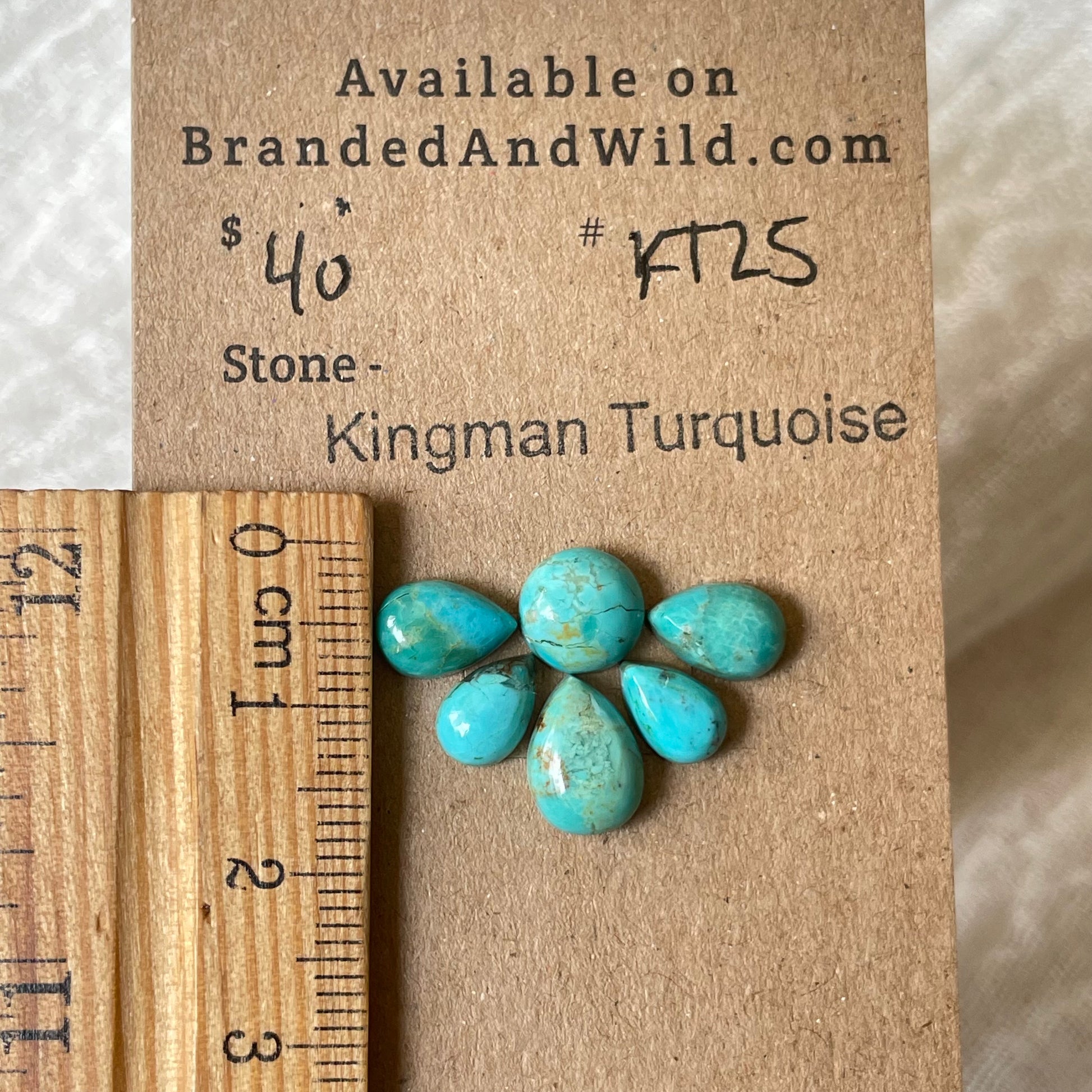 Kingman Turquoise Cabochon - KT25 5FAA2BCE-FEBF-472D-B61C-5C0B5A0C1C84 Brandedandwild.com