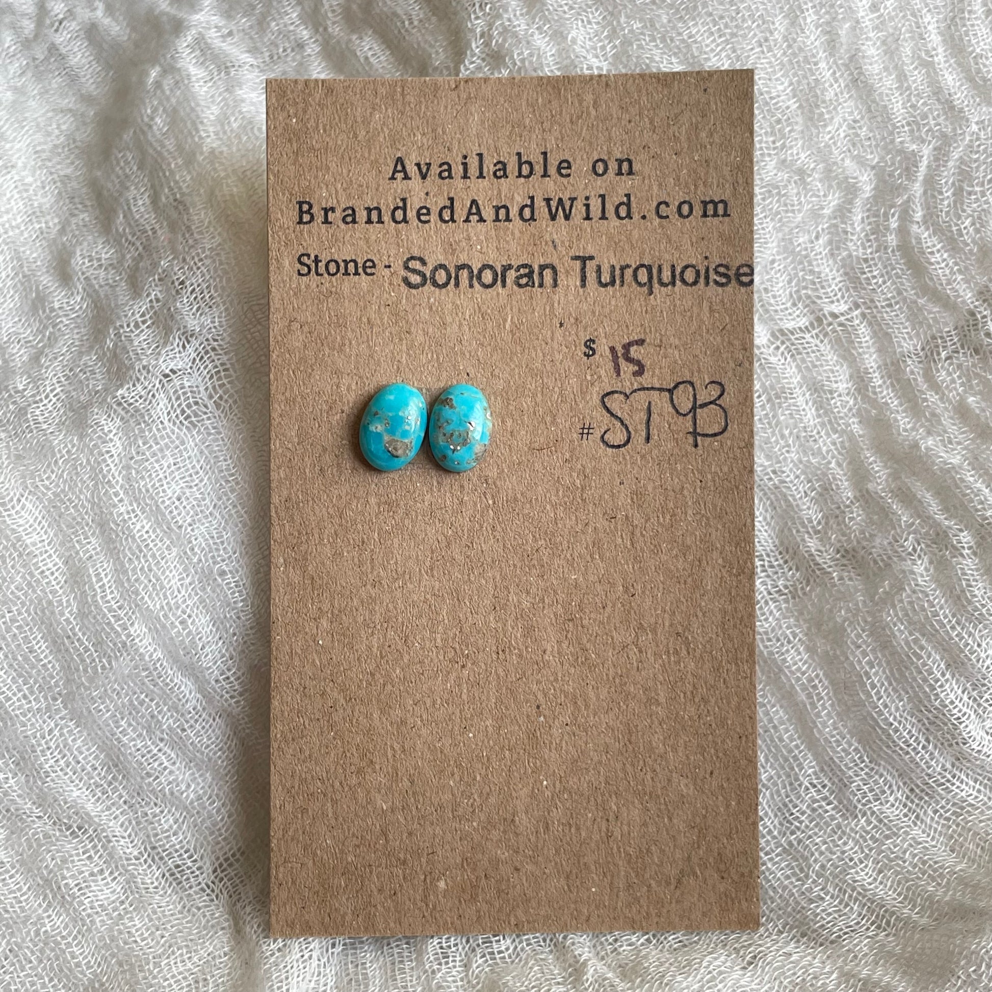 Sonoran Turquoise Cabochon - ST93 5FBF1B5A-551C-45EF-BBFD-9DF340EB70ED Brandedandwild.com