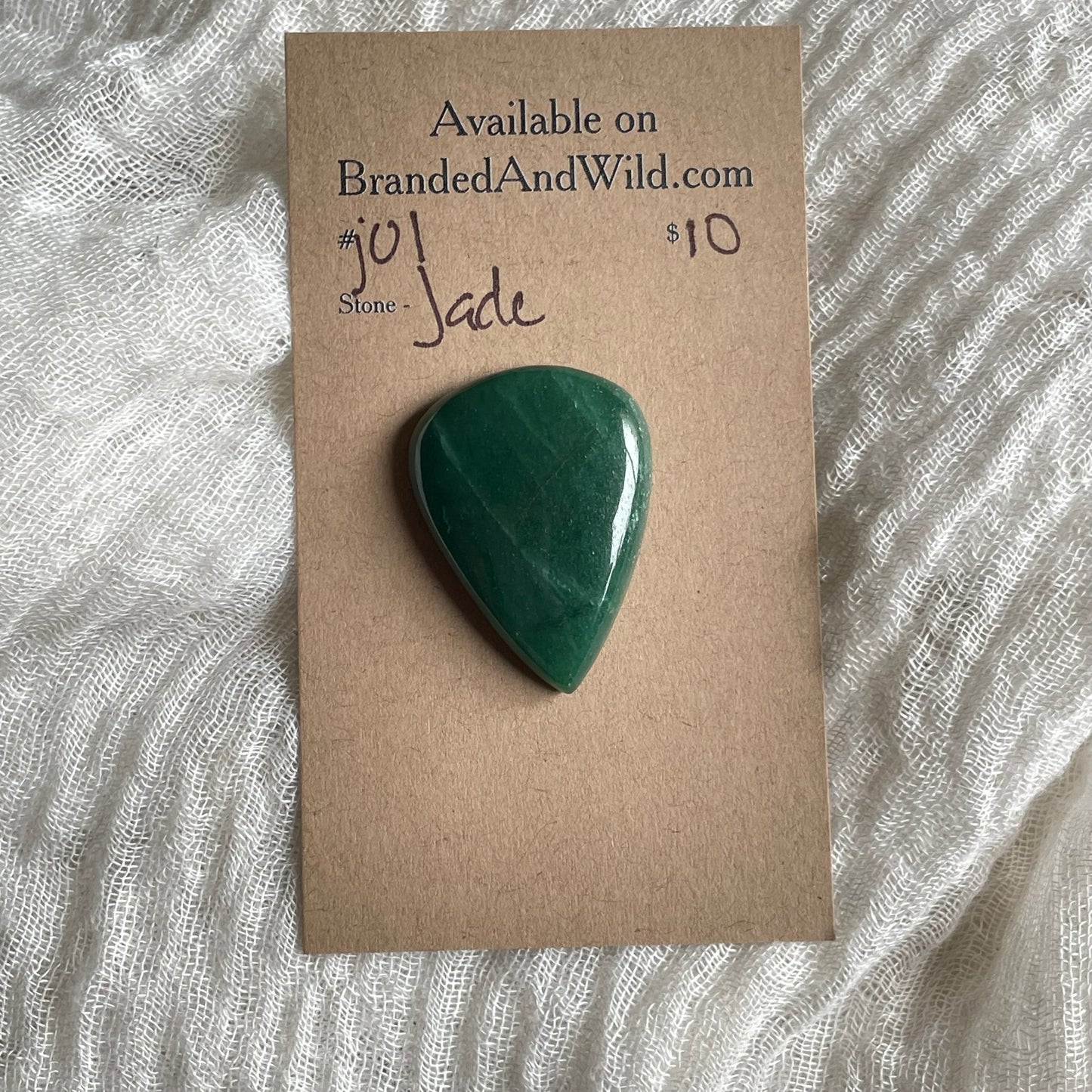 Jade Cabochon - J01 5FD7EDE2-6456-4430-8399-CE17769BCDD8 Brandedandwild.com