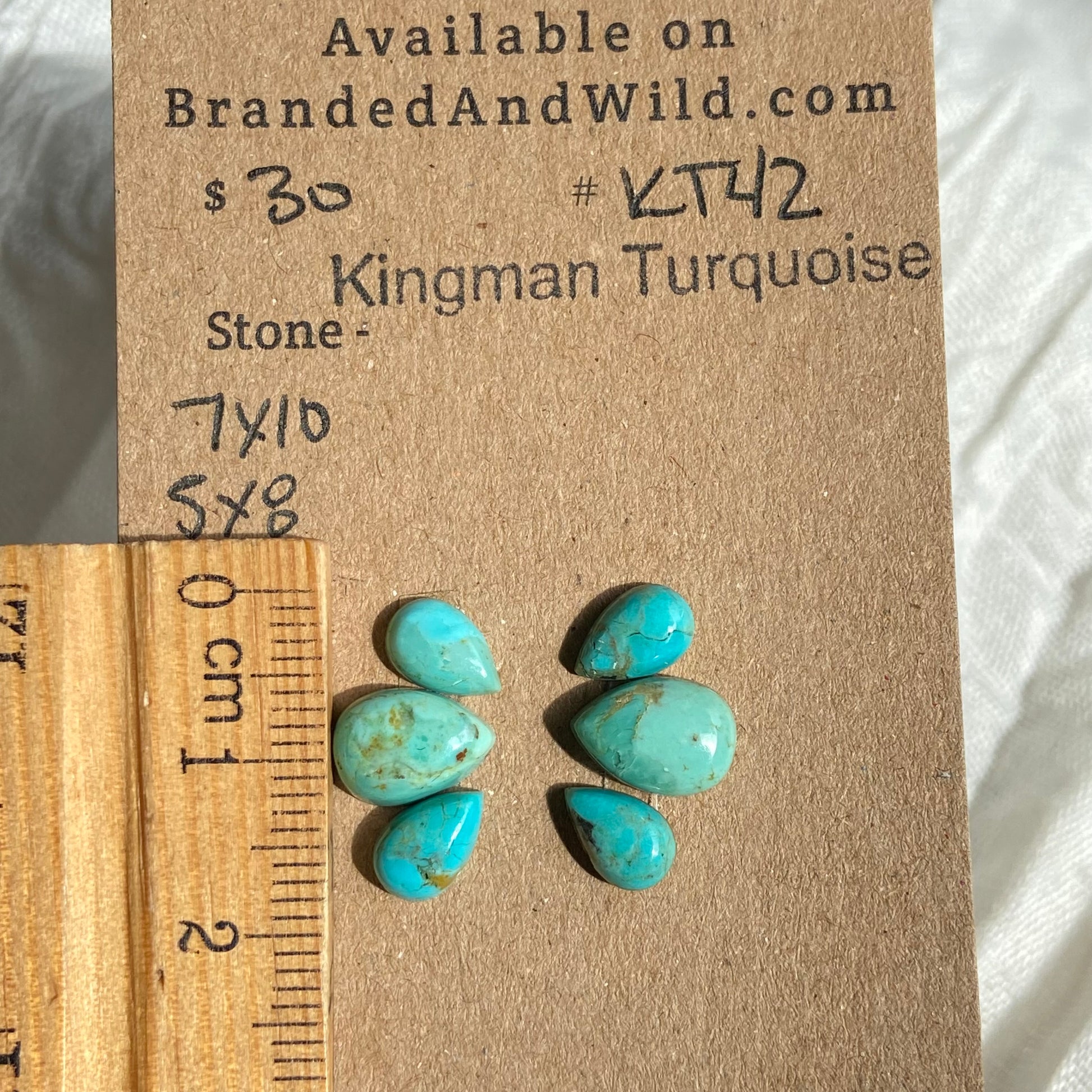 Kingman Turquoise Cabochon - KT42 5FDDA181-32A0-4B62-ADC7-3047794AB01B Brandedandwild.com