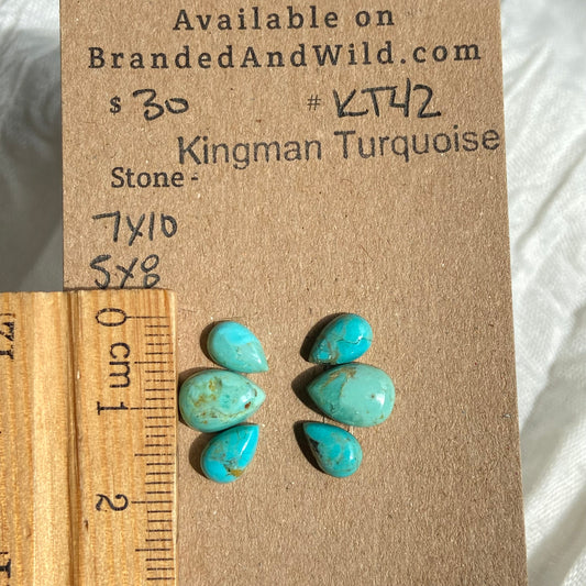 Kingman Turquoise Cabochon - KT42 5FDDA181-32A0-4B62-ADC7-3047794AB01B Brandedandwild.com