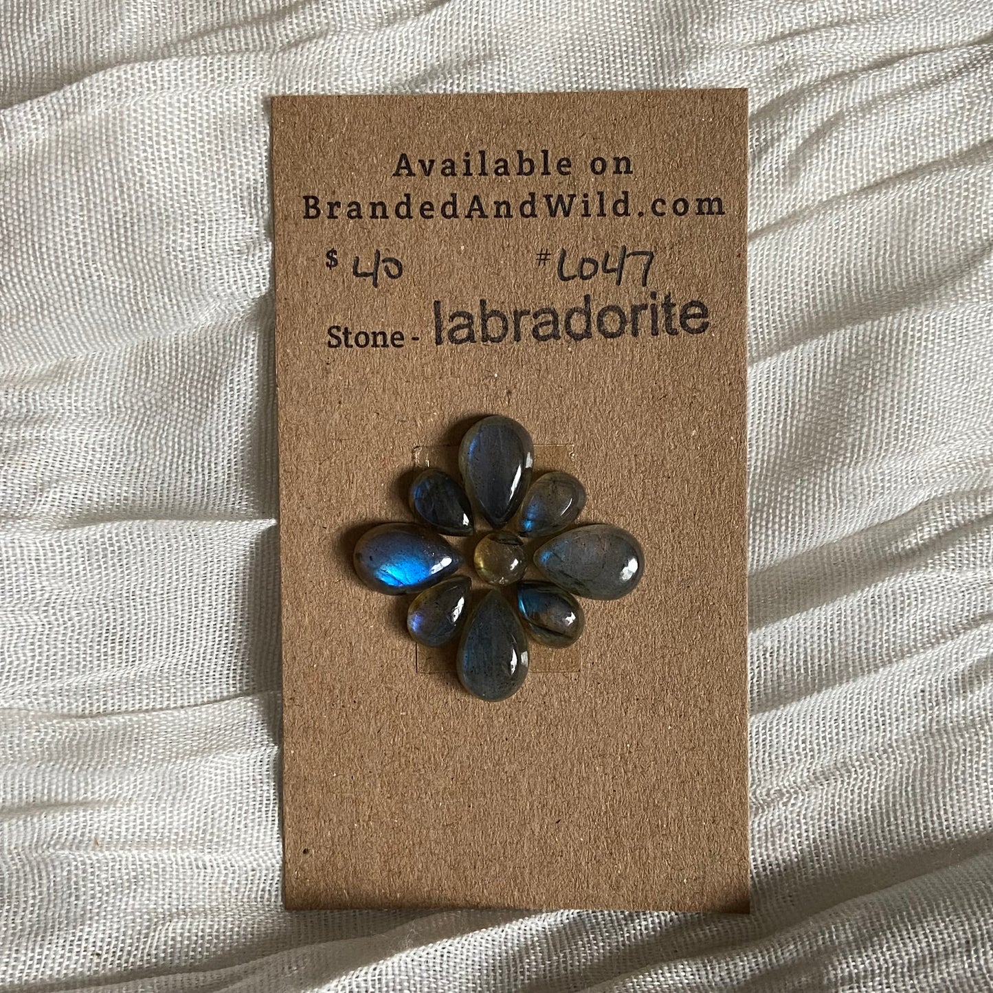 Labradorite Cabochon - L047 5FE12368-06AD-4135-9DAA-D703889D45F2 Brandedandwild.com