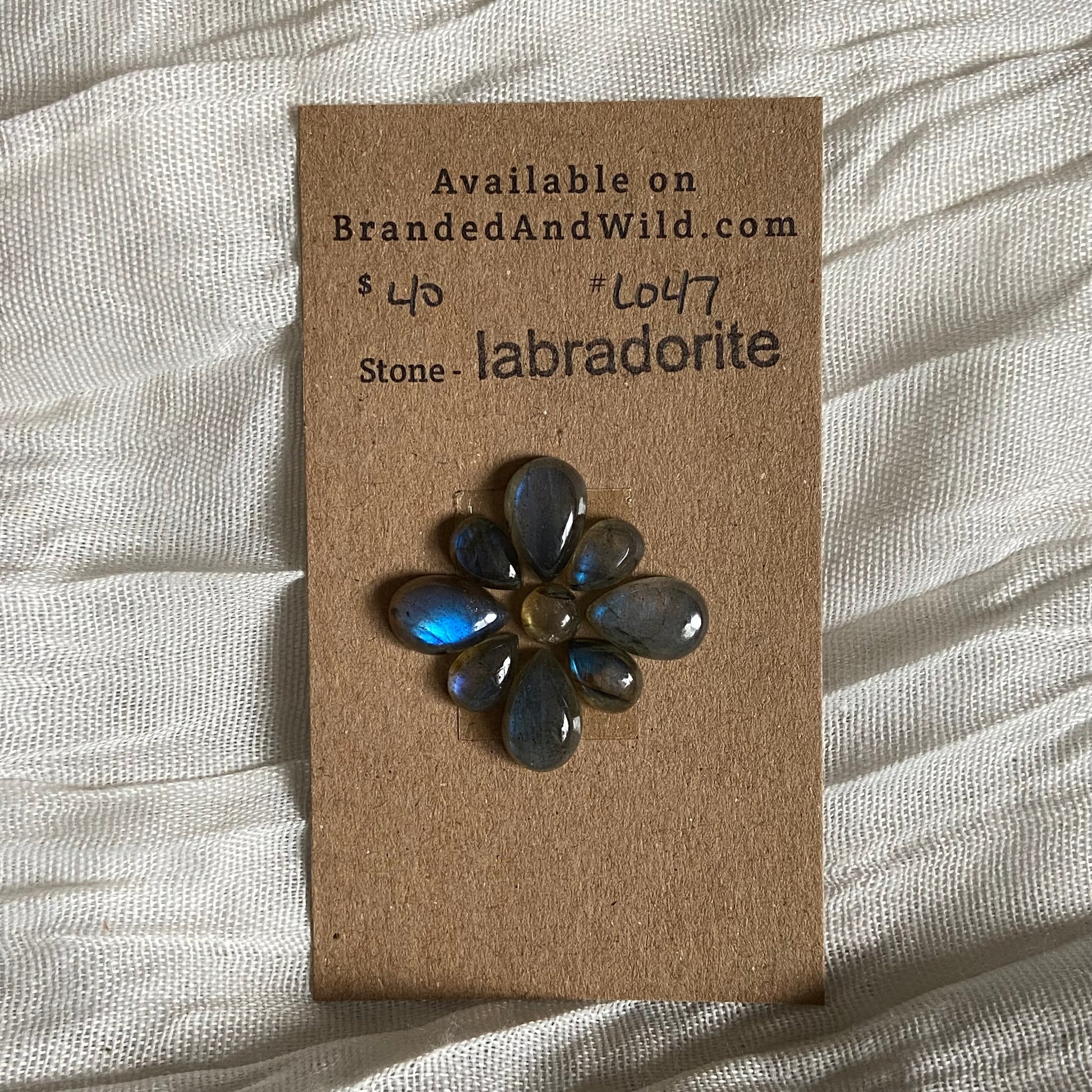 Labradorite Cabochon - L047 5FE12368-06AD-4135-9DAA-D703889D45F2 Brandedandwild.com