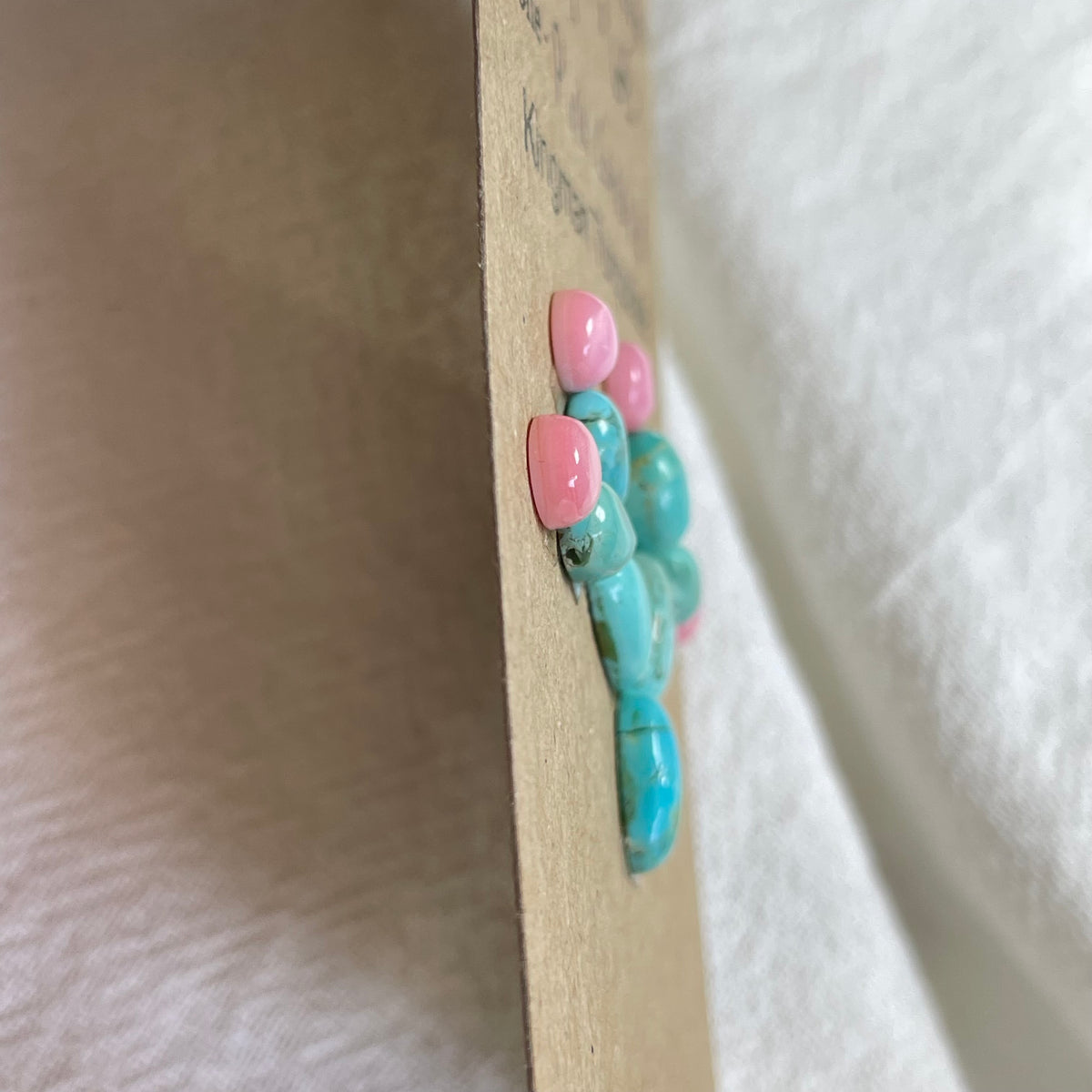 Pink Conch / Kingman Turquoise Cabochon - PK07 5FE155A9-2D0C-451E-99C4-EFDF51A61F3A Brandedandwild.com