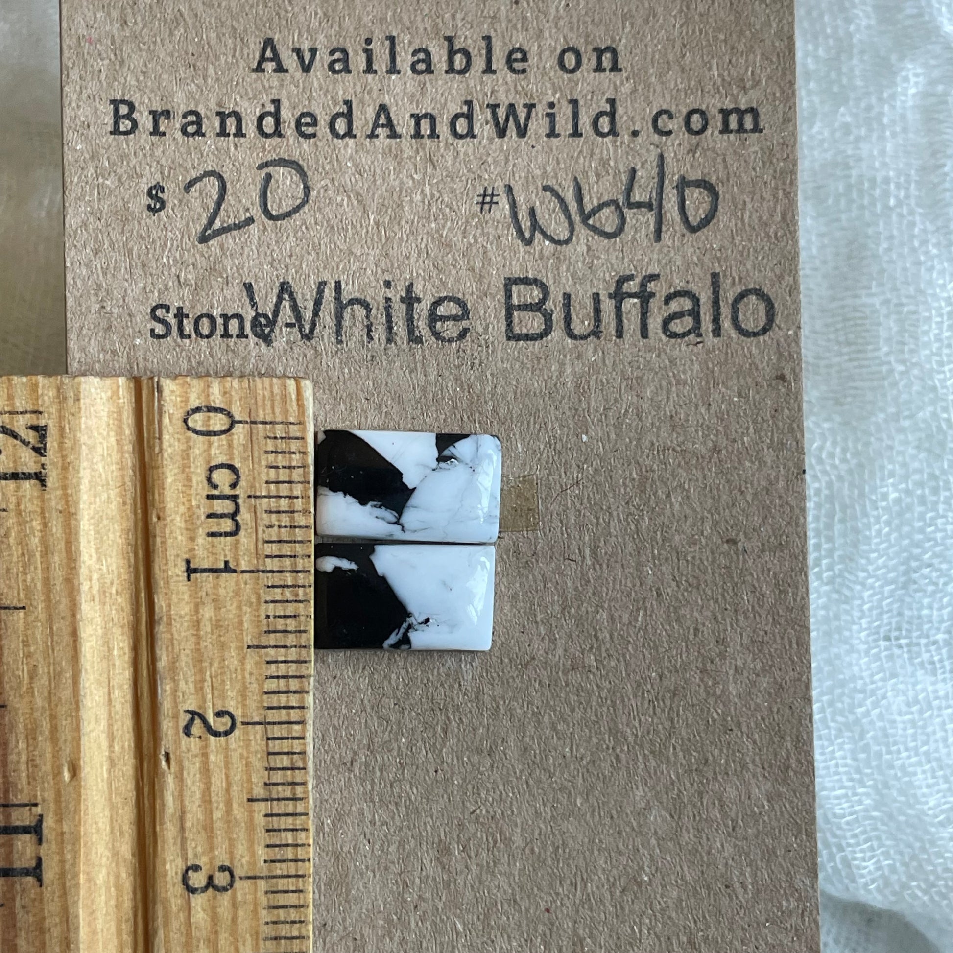 White Buffalo Cabochon - WB40 5FEF6487-793A-400A-A4E2-2A0A4556EE6C Brandedandwild.com