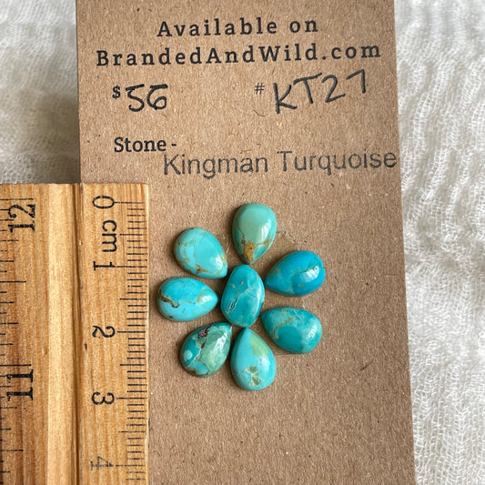 Kingman Turquoise Cabochon - KT27 5FFDA0D6-00AF-4575-AB69-C70FF77E3701 Brandedandwild.com
