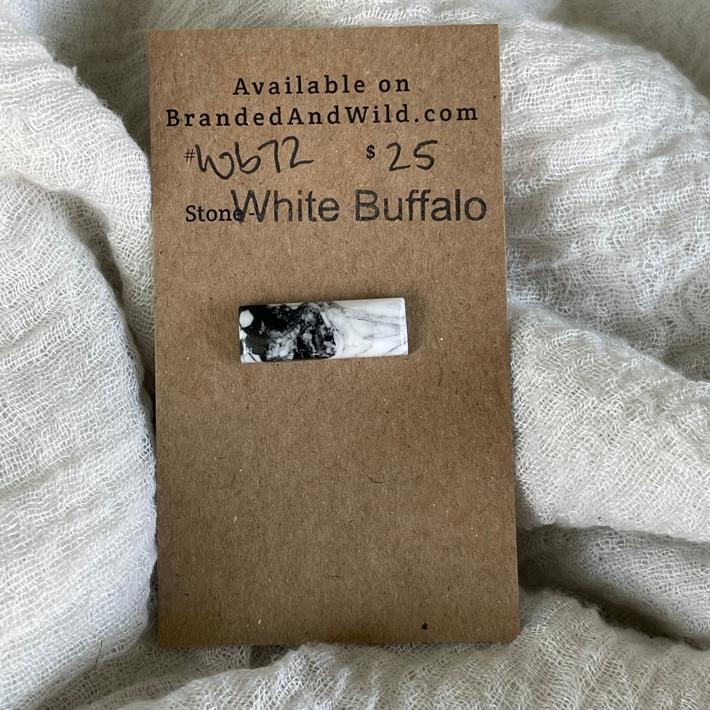 White Buffalo Cabochon - WB72