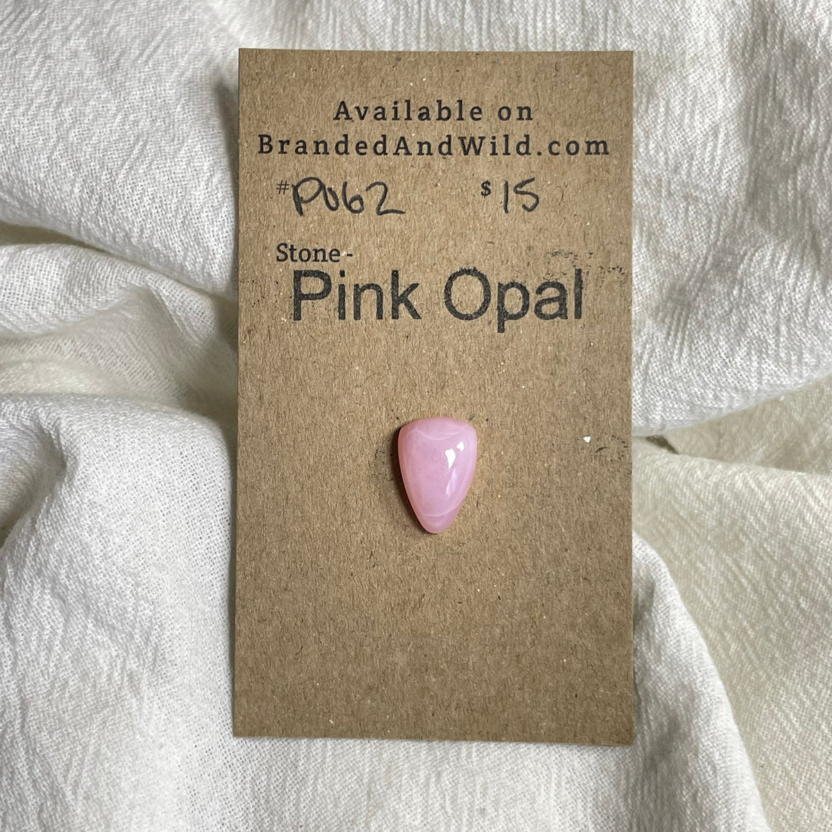 Pink Opal Cabochon - PO62 60121F86-2063-47BA-BB75-960EB36CAB16 Brandedandwild.com