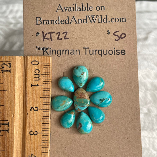 Kingman Turquoise Cabochon - KT22 601BBB14-1353-4720-A689-06C7F76B1FF9 Brandedandwild.com