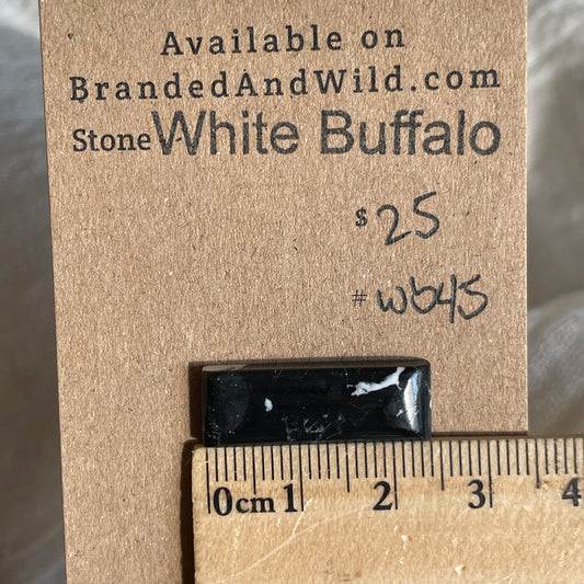 White Buffalo Cabochon - WB45 6060CECB-1BE8-4614-8D55-4249F063F576 Brandedandwild.com