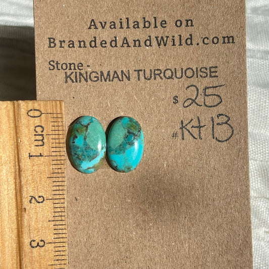 Kingman Turquoise Cabochon - KT13 60610FD6-9BC9-480E-A19F-6295C32694C8 Brandedandwild.com