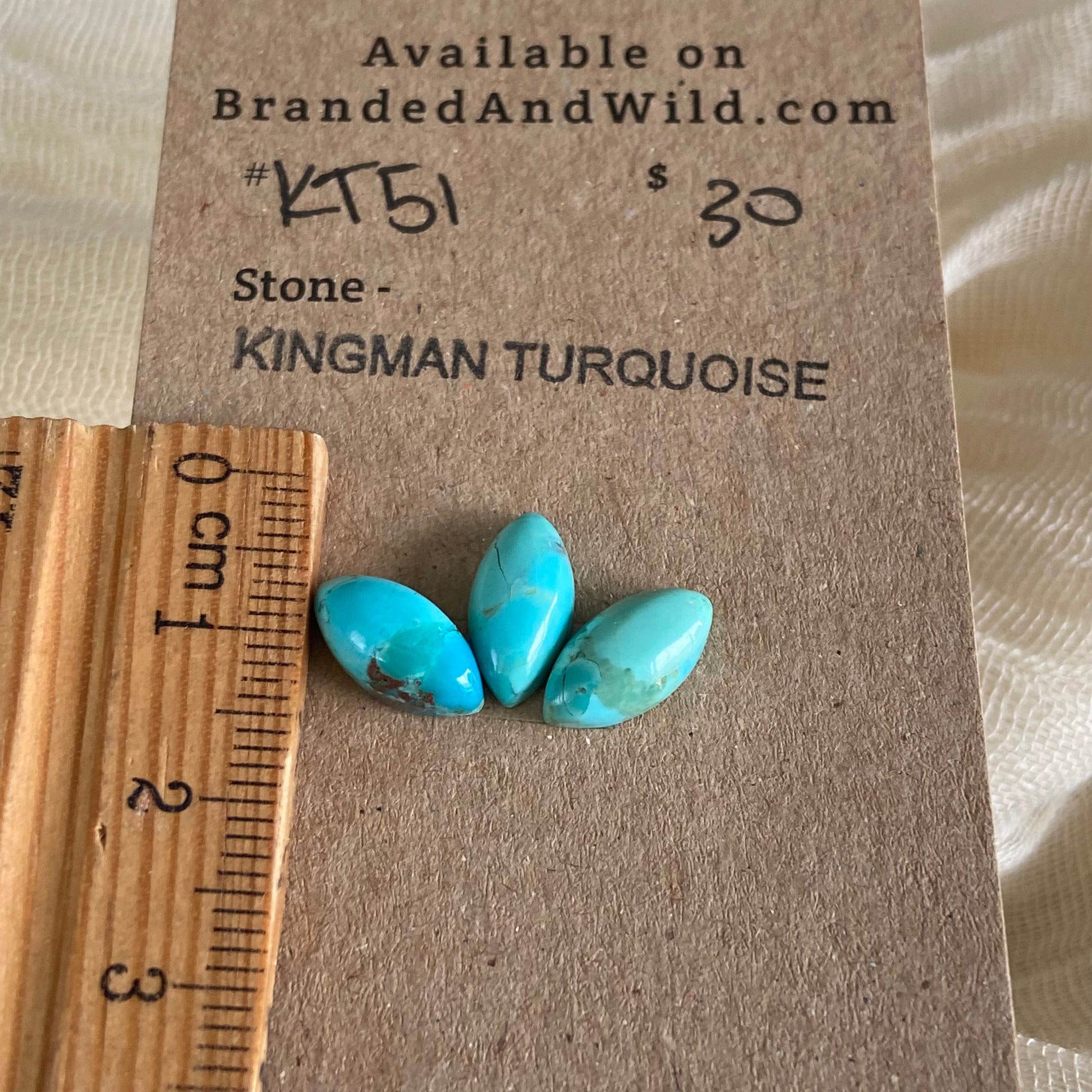 Kingman Turquoise Cabochon - KT51 608D0050-2EDB-471F-8B95-5C81F14CB84A Brandedandwild.com
