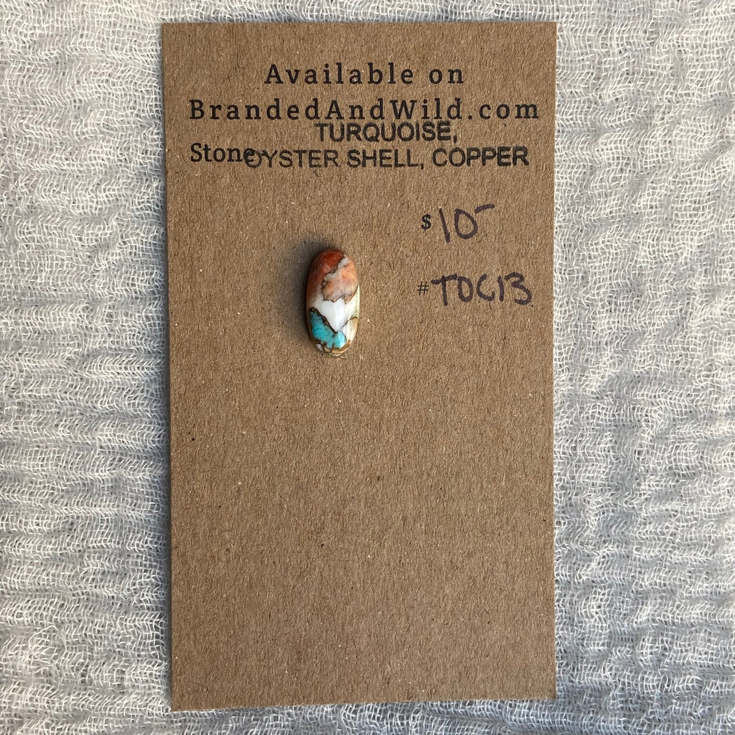 Turquoise, Oystershell, Copper Cabochon - TOC13