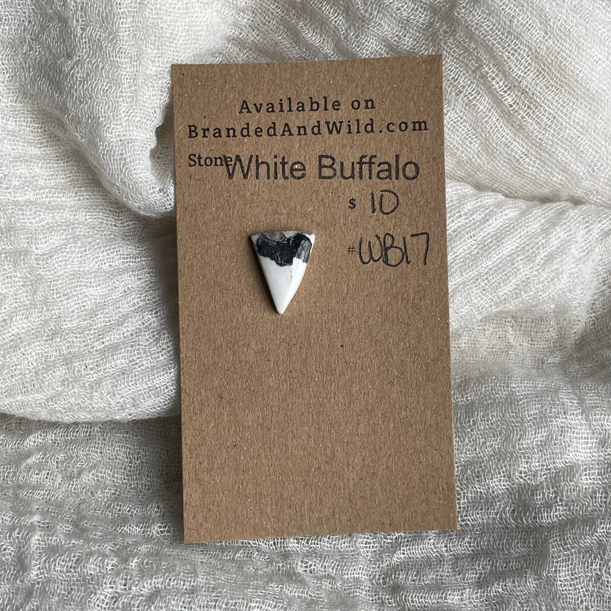 White Buffalo Cabochon - WB17 60A993D9-B2C9-4E32-8502-259EDE5E3F3D Brandedandwild.com