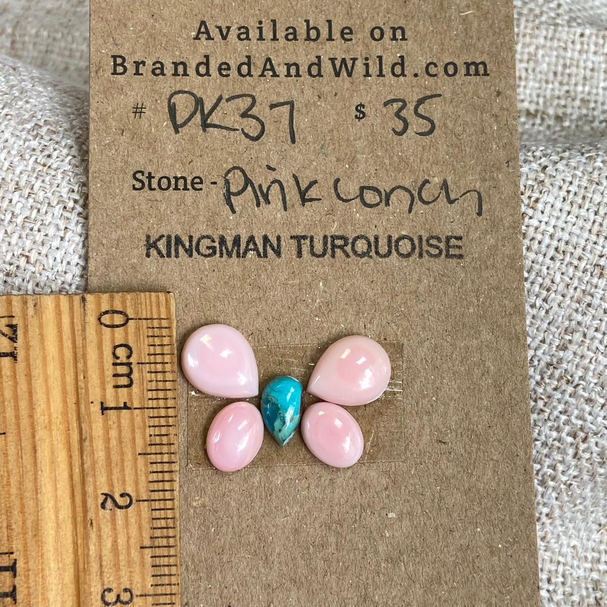 Pink Conch / Kingman Cabochon - PK37 60BA8ACF-EEEB-41CF-9268-63C42BAF60F8 Brandedandwild.com