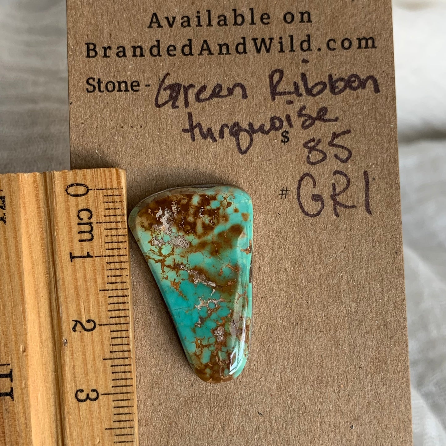Green Ribbon Turquoise Cabochon GR1