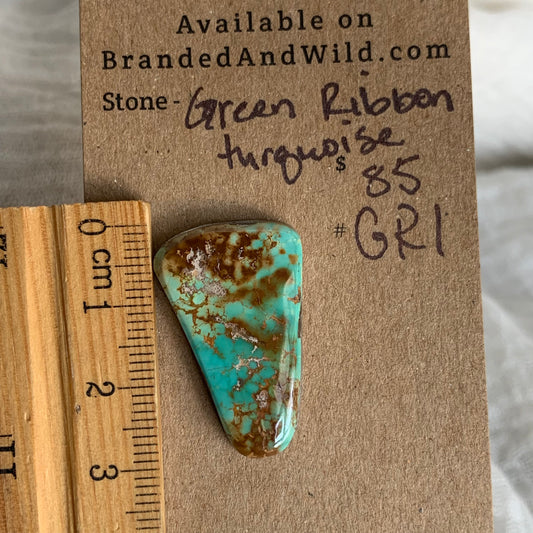 Green Ribbon Turquoise Cabochon GR1