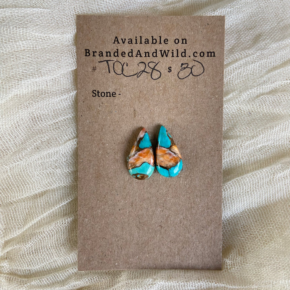 Turquoise, Oyster Shell, Copper Cabochon - TOC28 613005CB-8414-467C-9CF1-5245CCE1FCCD Brandedandwild.com