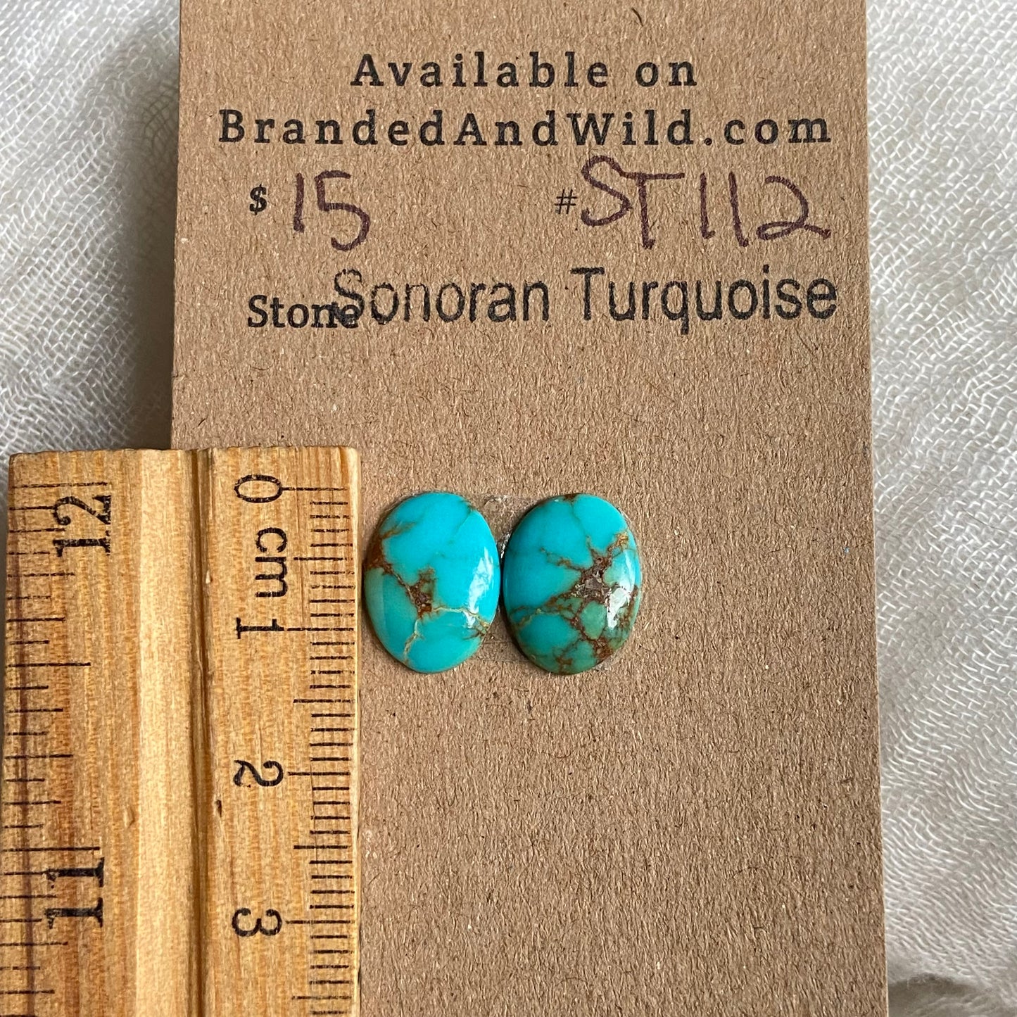 Sonoran Turquoise Cabochon - ST112 61384A87-C006-465D-A087-6C33F8C4004E Brandedandwild.com