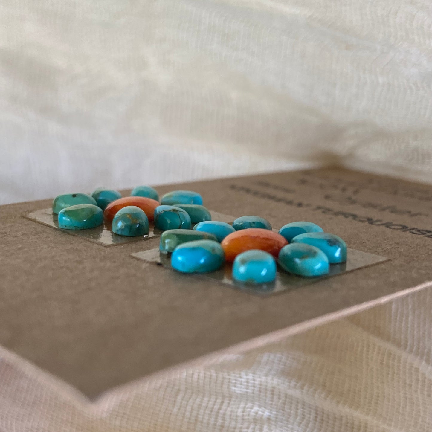 Oystershell / Kingman Turquoise Cabochon - K011 613E77BC-AE86-4B40-93C5-0858D5F2098E Brandedandwild.com