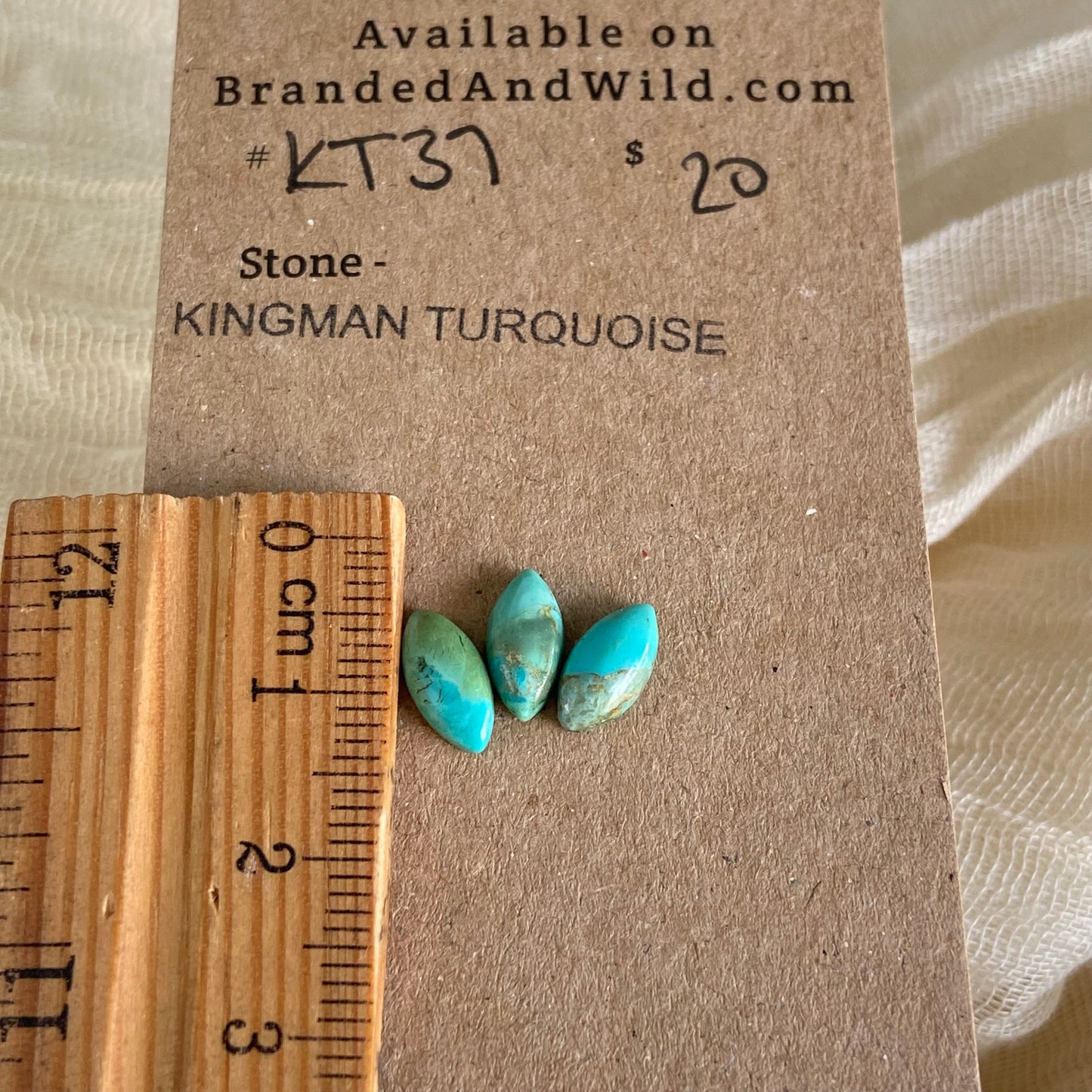 Kingman Turquoise Cabochon - KT37 6150CFE2-E2D1-4D46-8584-E74E5770A957 Brandedandwild.com