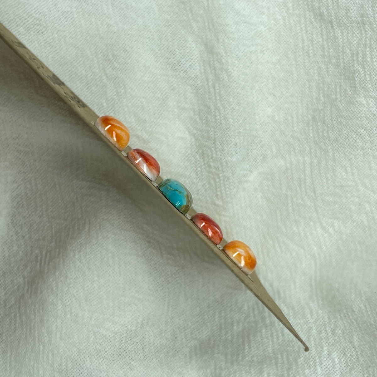 Oystershell - Kingman Turquoise Cabochon - K015 618CF30C-F868-4390-9F2C-87507DE965BD Brandedandwild.com