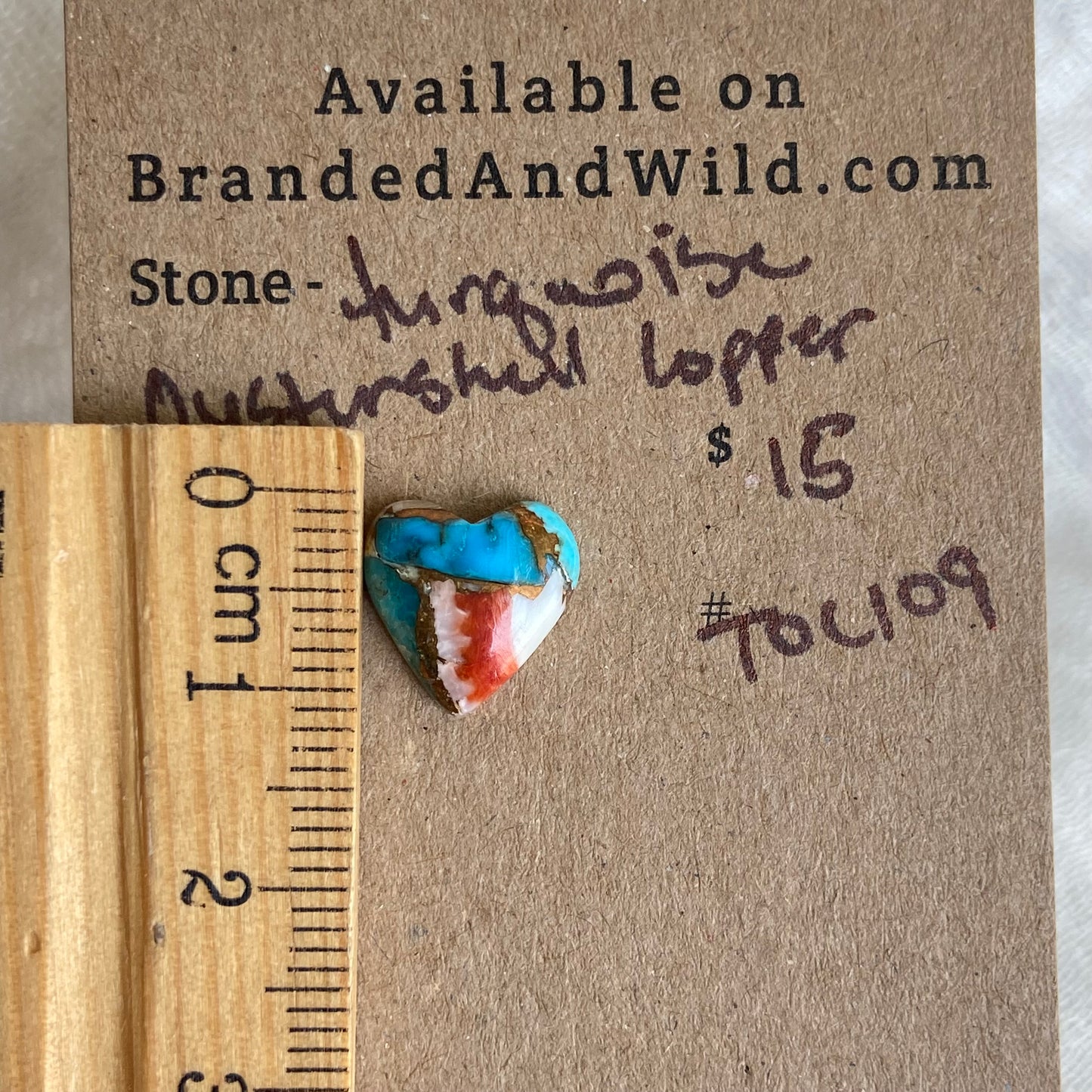 Turquoise, Oystershell, Copper Cabochon - TOC109