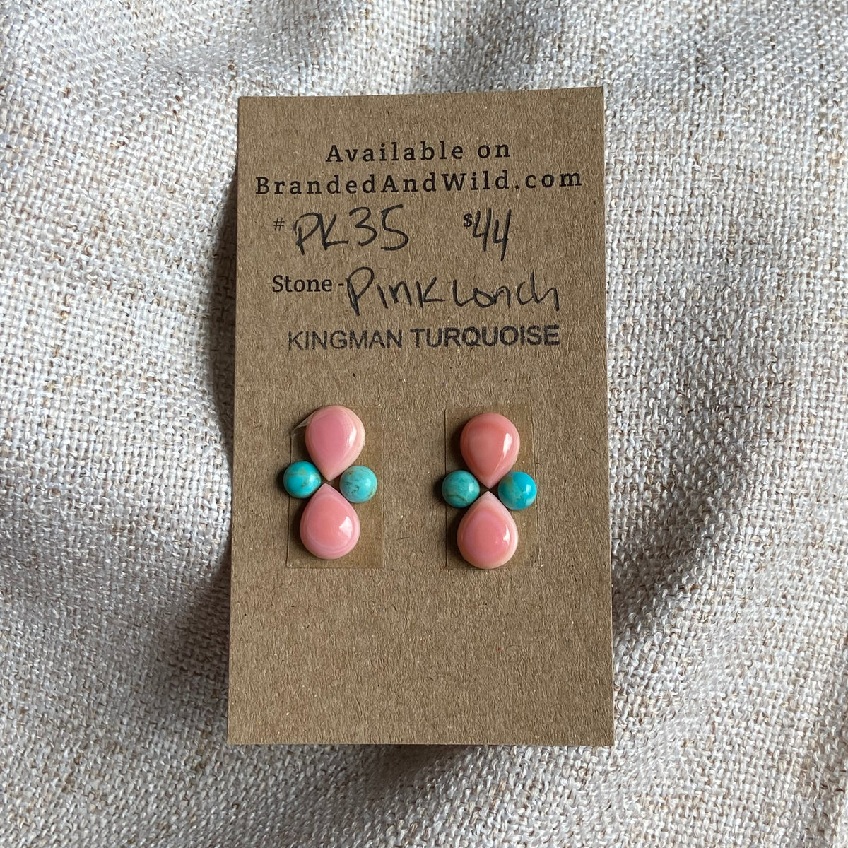 Pink Conch / Kingman Cabochon - PK35 61BB4483-5F69-4F5F-B15E-E120E1368849 Brandedandwild.com
