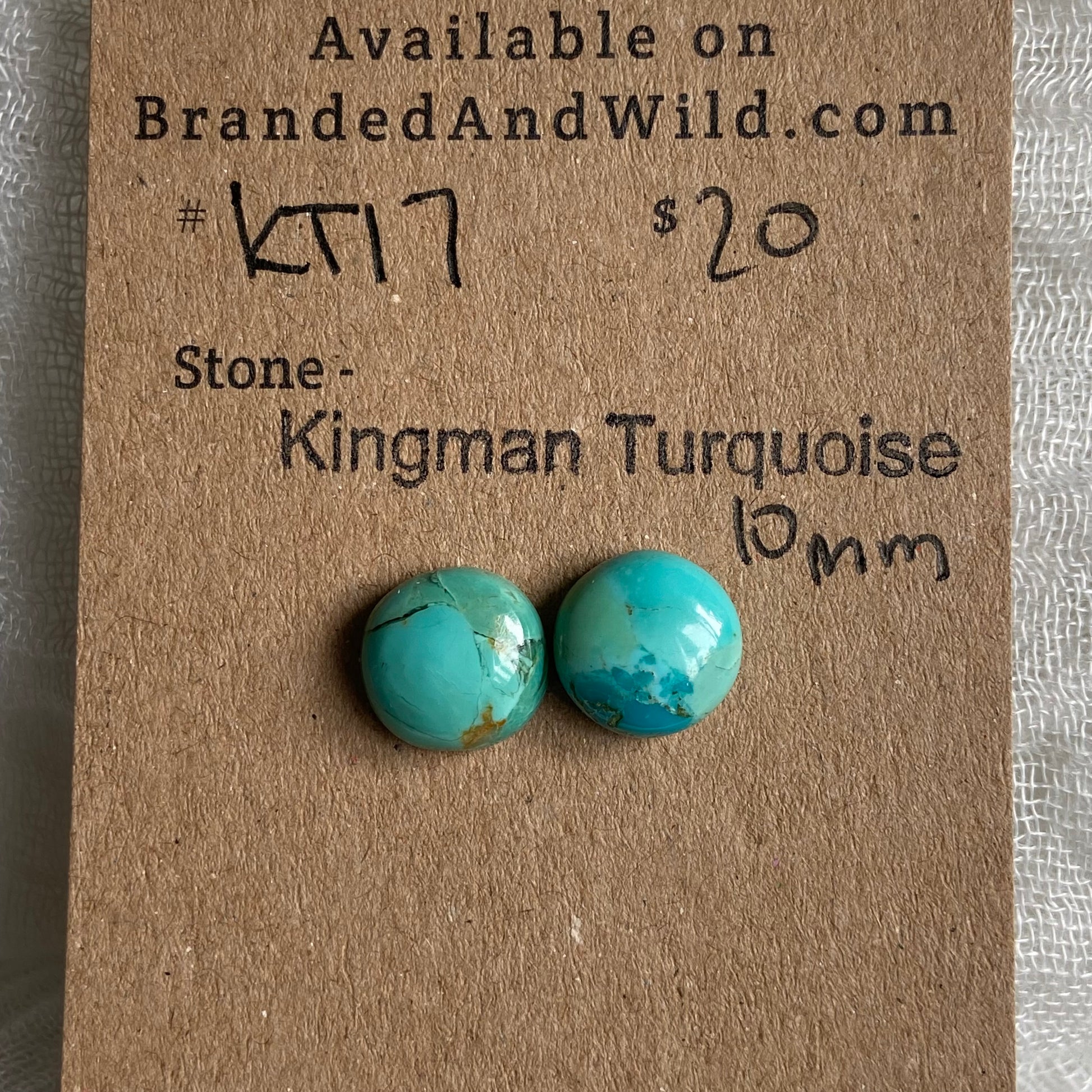 Kingman Turquoise Cabochon - KT17 61C2F00E-EB06-45B0-A121-E1CF1CD24533 Brandedandwild.com