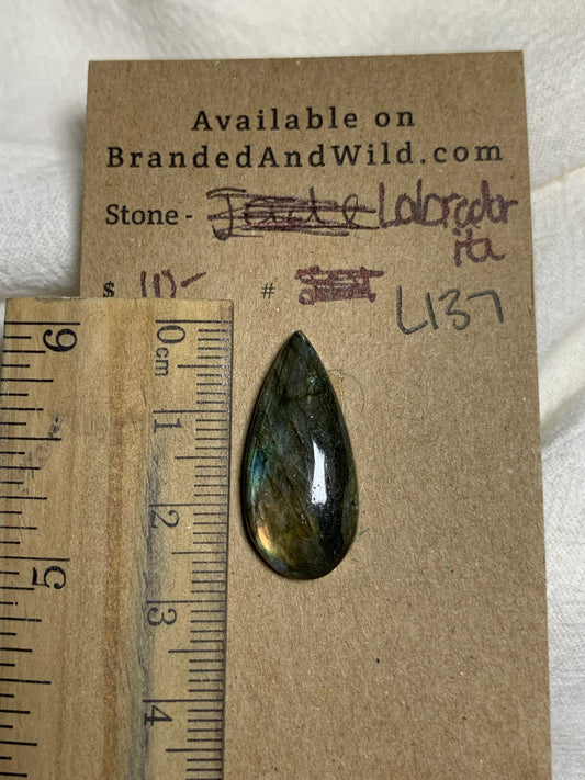 Labradorite Cabochon - L137 61FB4AD0-54AE-4FE5-B5BB-CC90A0D13579 Brandedandwild.com