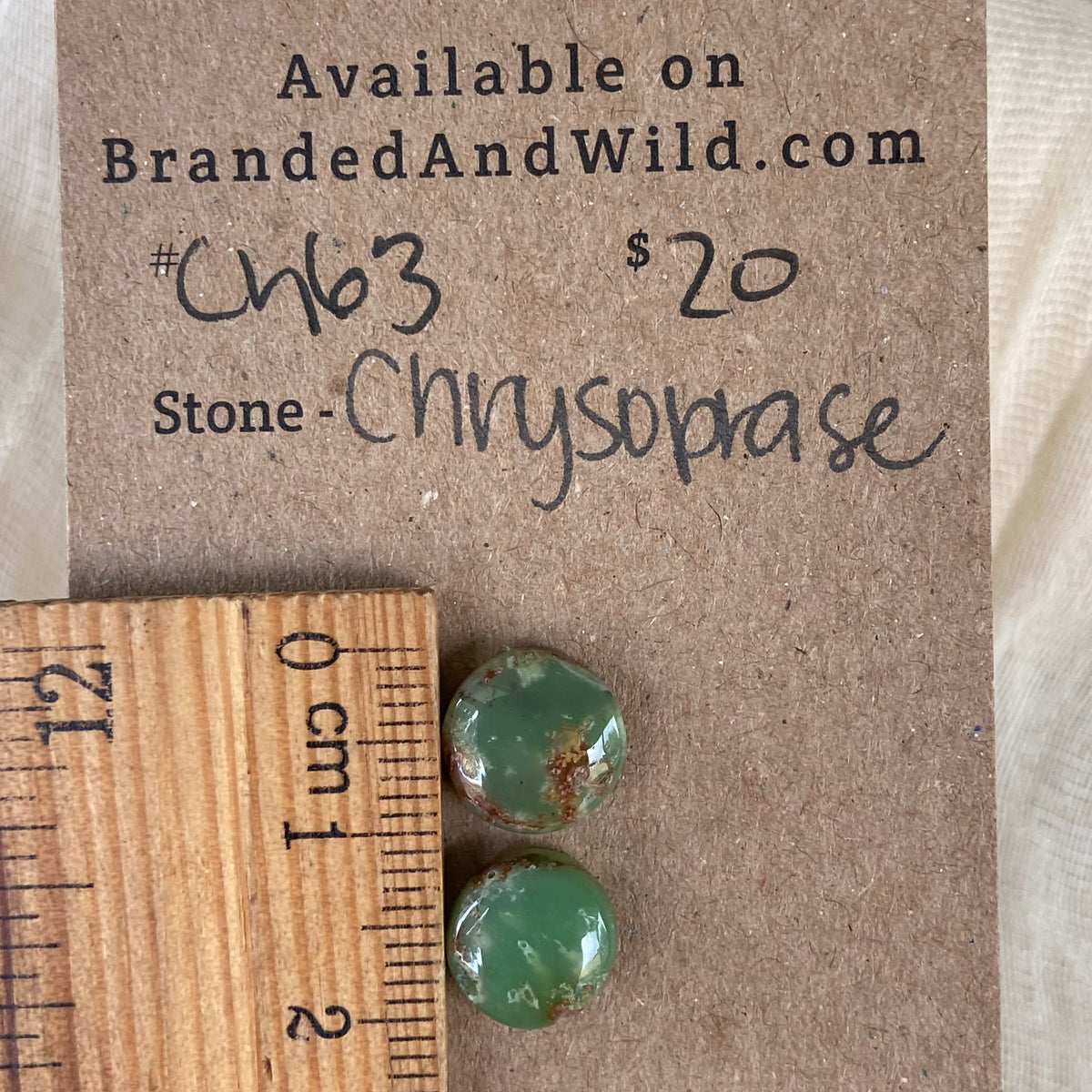 Chrysoprase Cabochon - Ch63 623897C8-B615-47B8-970A-5FA3FA655069 Brandedandwild.com