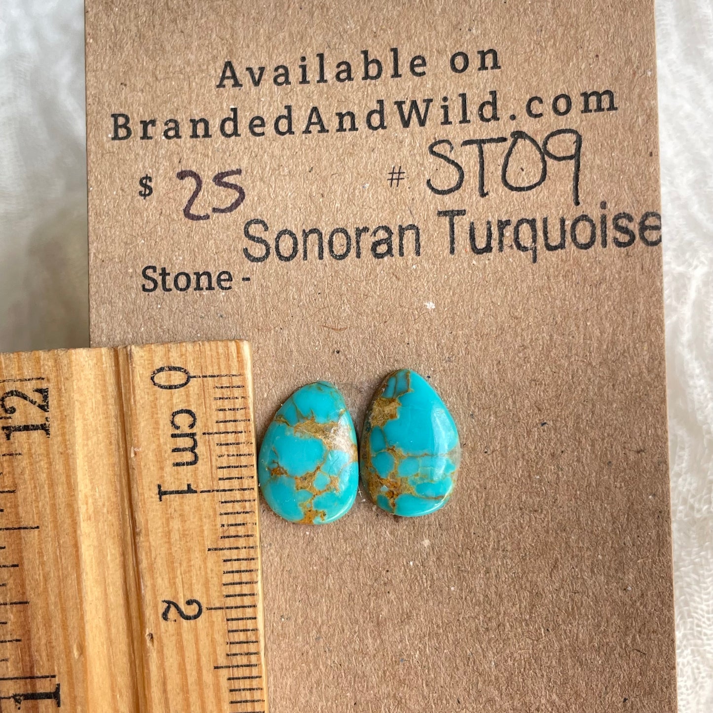 Sonoran Turquoise Cabochon - ST09 629F0D5E-4762-4F56-BDC0-6AD16F51BB5C Brandedandwild.com