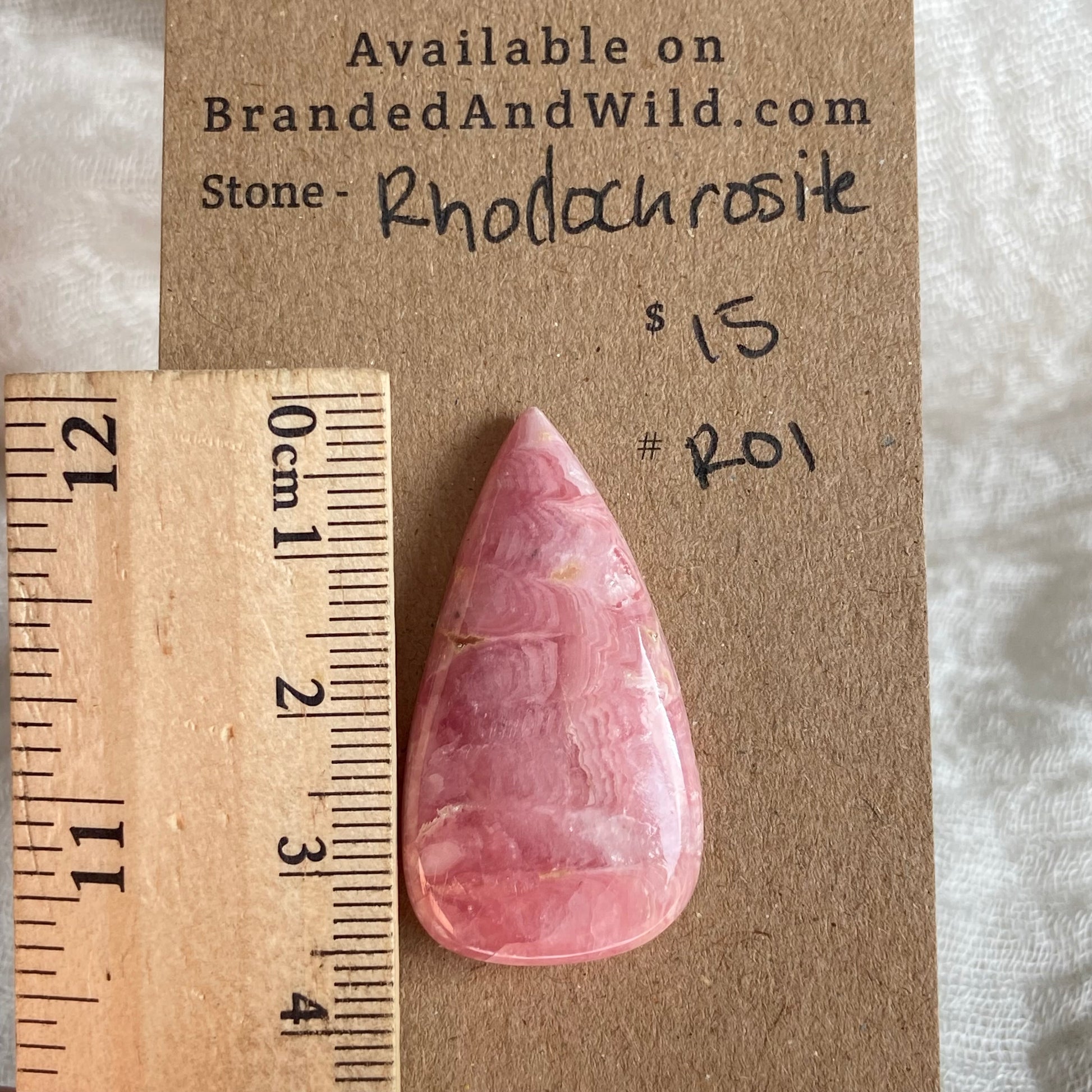 Rhodochrosite Cabochon - R01 62C59AC3-8916-4012-9ACE-A3EA6EED4132 Brandedandwild.com