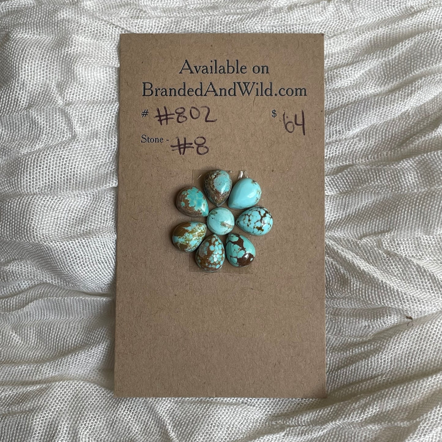 #8 Turquoise Cabochon - #802 62D80781-46F9-4138-A786-7EA628956660 Brandedandwild.com