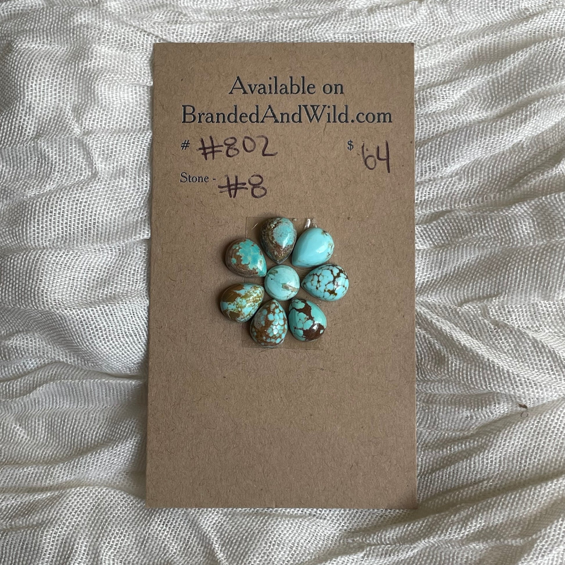 #8 Turquoise Cabochon - #802 62D80781-46F9-4138-A786-7EA628956660 Brandedandwild.com