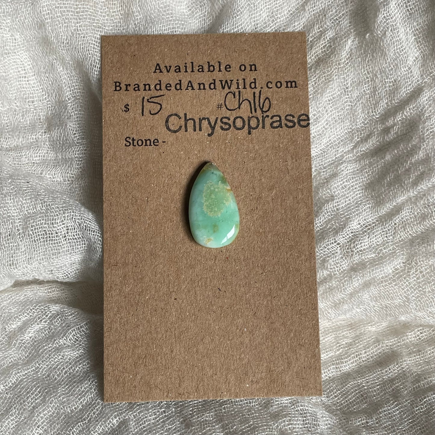 Chrysoprase Cabochon - Ch16 6337AEC2-9724-48FA-82CE-F7CC57109D59 Brandedandwild.com