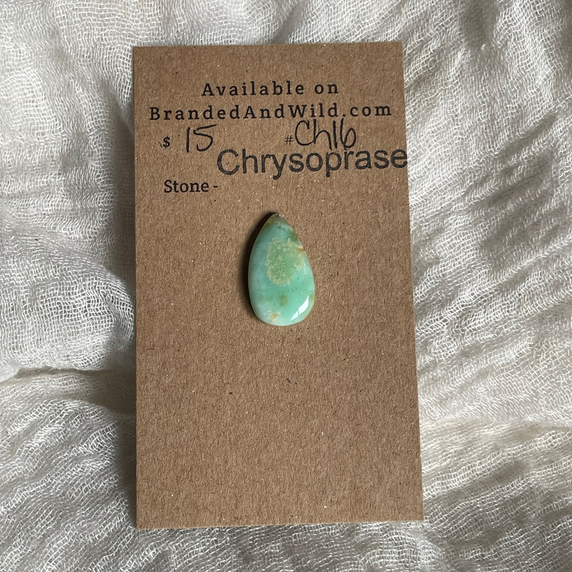 Chrysoprase Cabochon - Ch16 6337AEC2-9724-48FA-82CE-F7CC57109D59 Brandedandwild.com