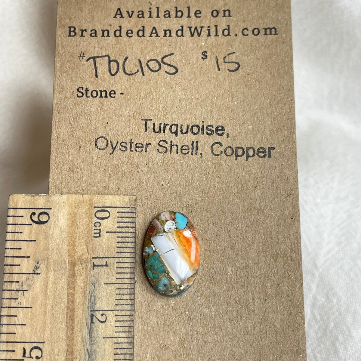 Turquoise, Oyster Shell, Copper Cabochon - TOC105
