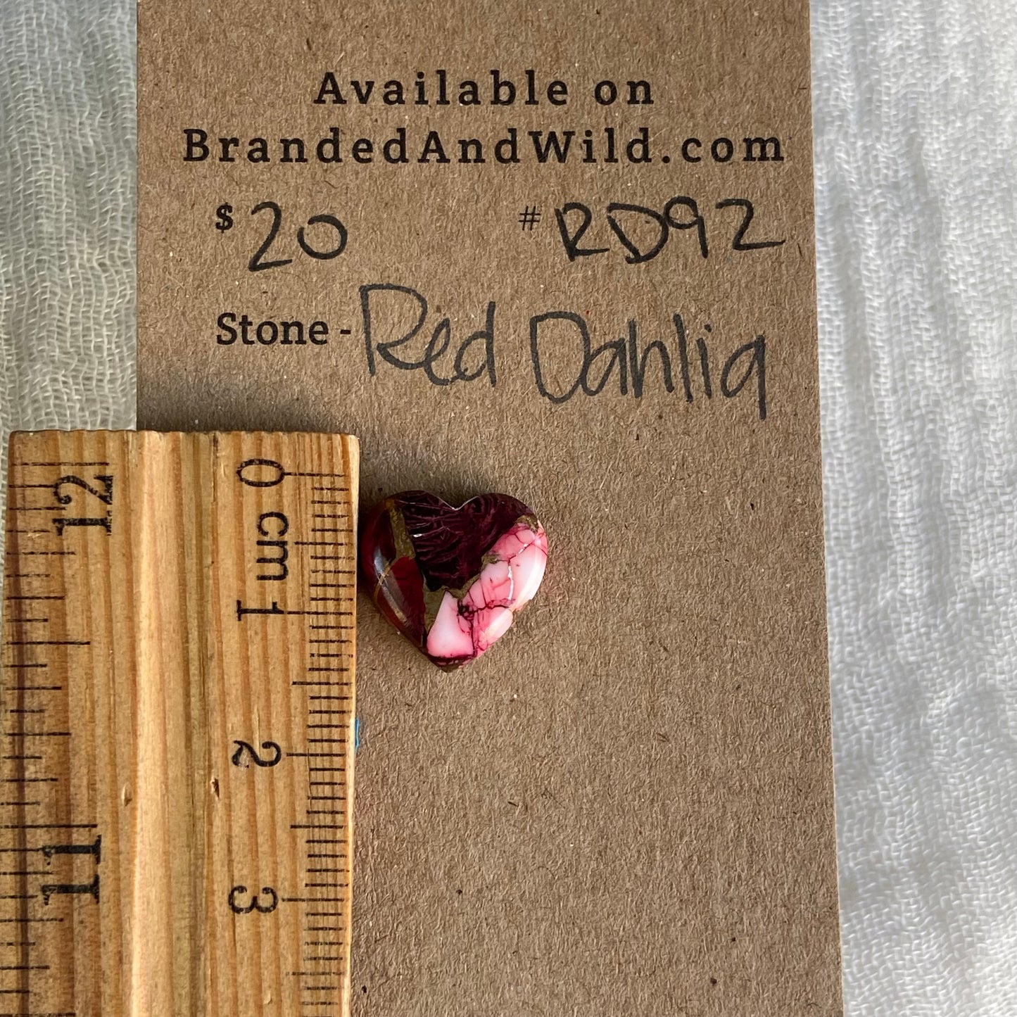 Red Dahlia Cabochon - RD92
