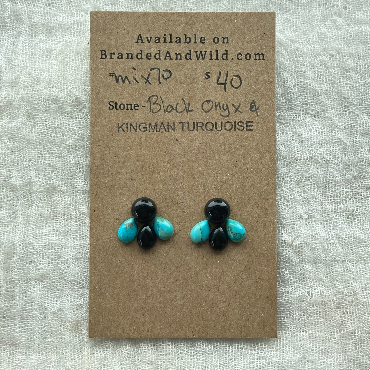 Kingman / Black Onyx Cabochon - Mix79