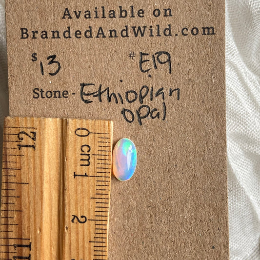 Ethiopian Opal Cabochon - E19 634FFA26-A7B8-4B92-A798-EC454D910D89 Brandedandwild.com