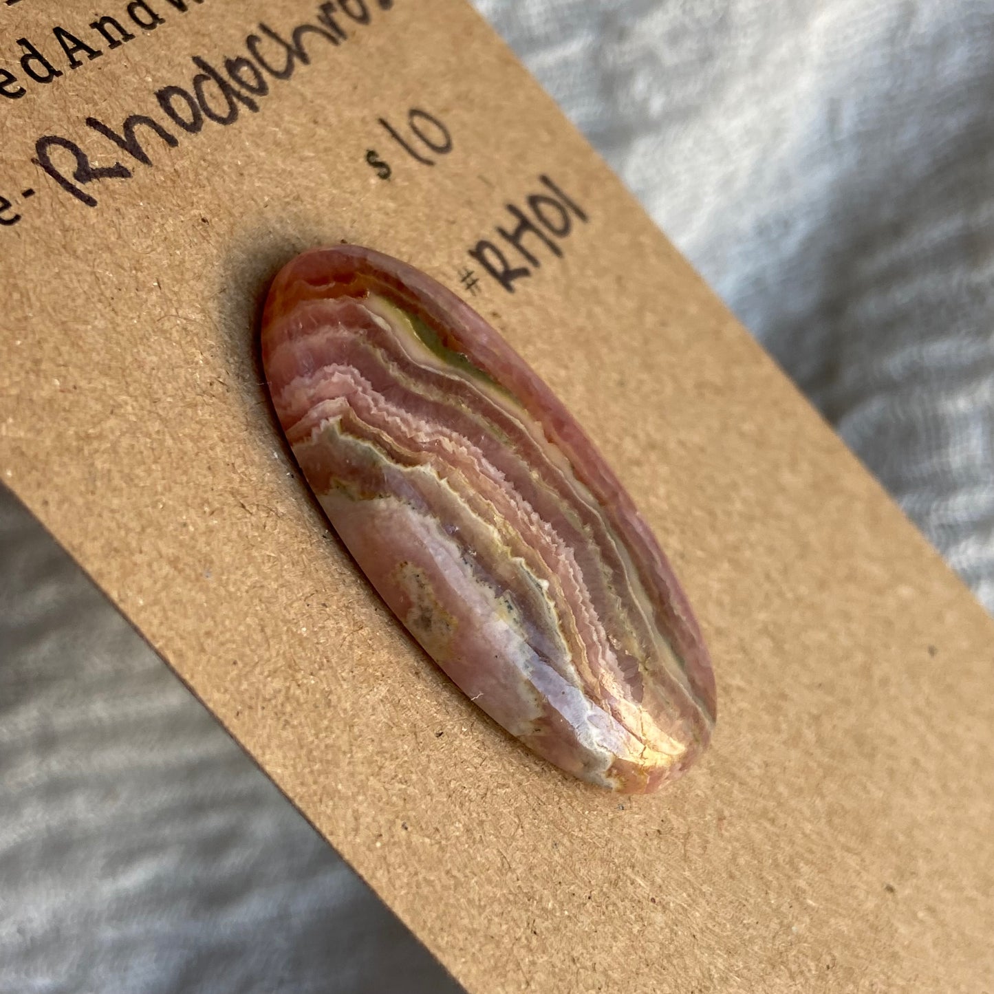 Rhodochrosite Cabochon - R01
