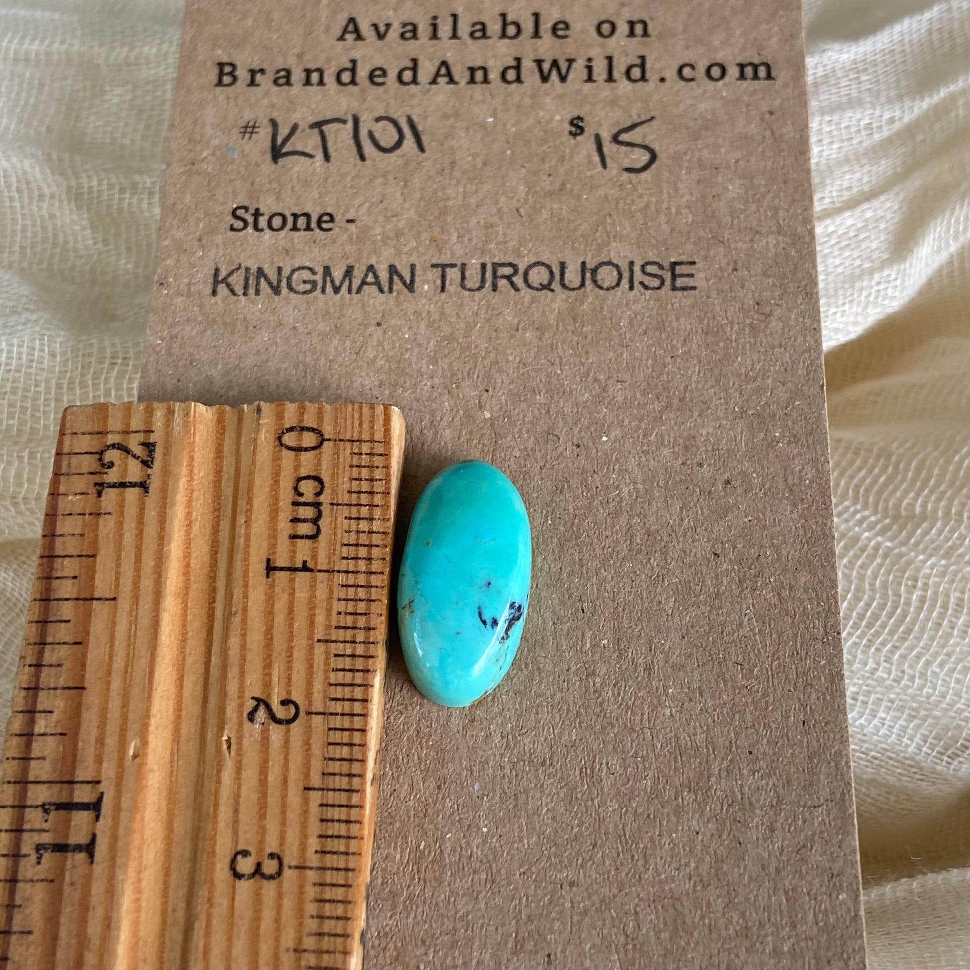 Kingman Turquoise Cabochon - KT101 635DE43B-CFFA-4975-8615-13189AB4B325 Brandedandwild.com