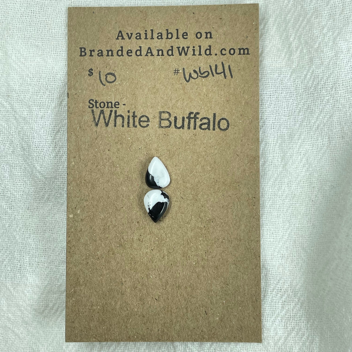 White Buffalo Cabochon - WB141 6377046C-DF3B-41E0-8126-15CE50B190F3 Brandedandwild.com