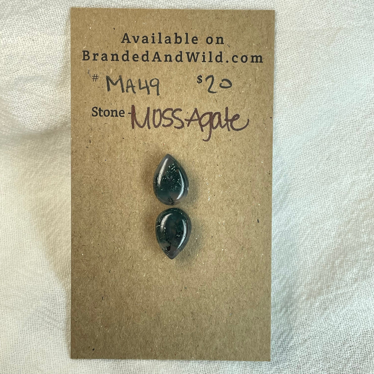 Moss Agate Cabochon - MA49 637EE829-A47B-4113-B9B6-06AB0B92EE8C Brandedandwild.com